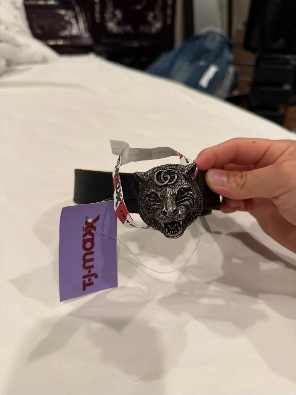 Gucci tiger feline belt